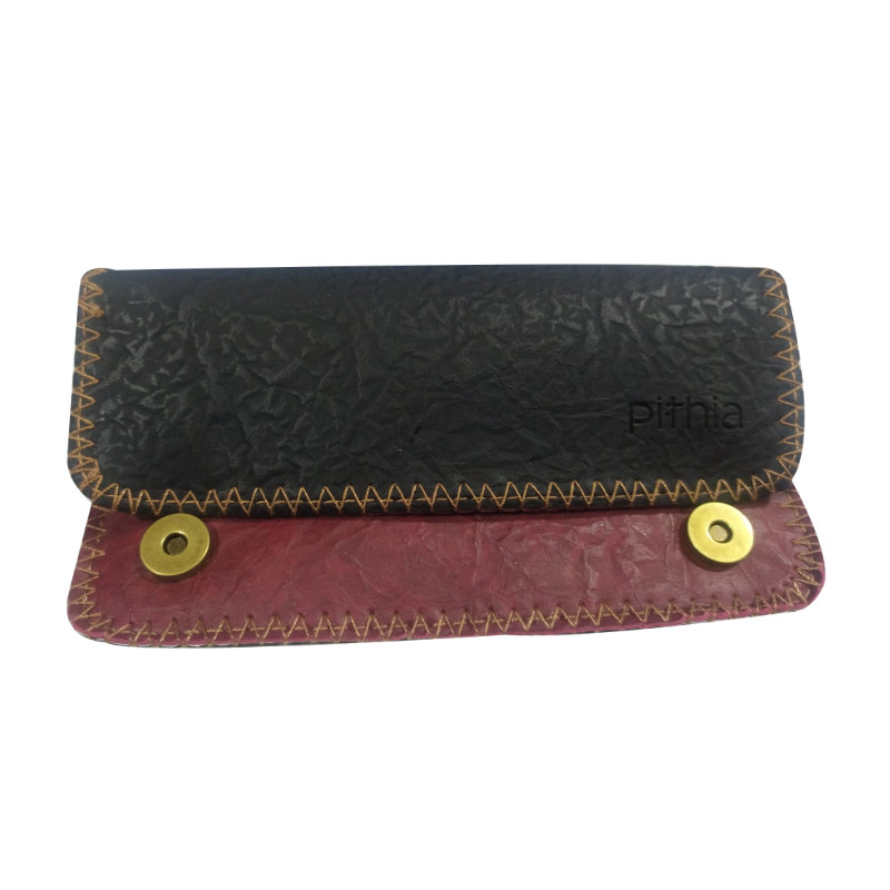 Καπνοθήκη Δερματίνη Amalia | Black – Wine red | CA-21