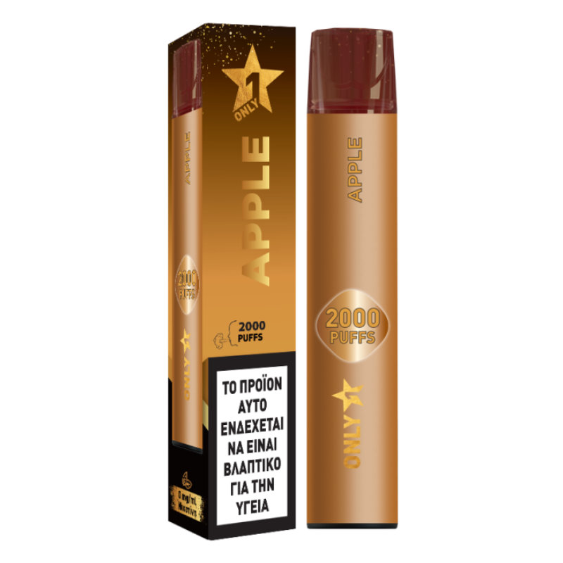 Only1 2000 Puffs Apple 4.5ml 0%