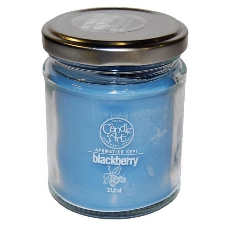 Candle n’Art Αρωματικό Κερί σε Βάζο με Άρωμα Mε Aιθέρια Έλαια Βατόμουρου 212gr