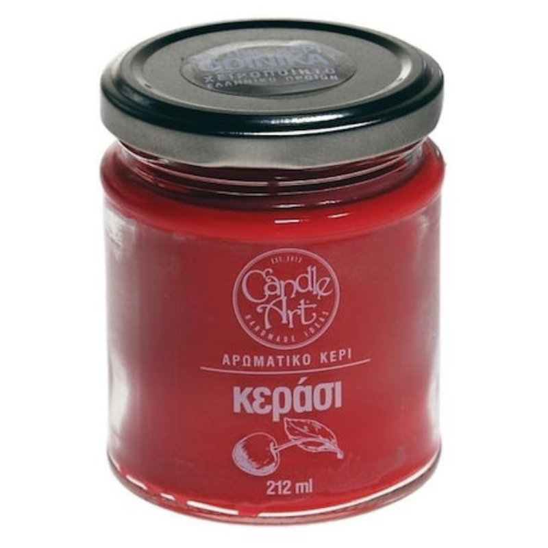 Candle n’Art Αρωματικό Κερί σε Βάζο με Άρωμα Με Αιθέρια Έλαια Κεράσι 212gr