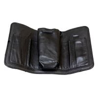 Pipe bag comb. black sheep leather 1